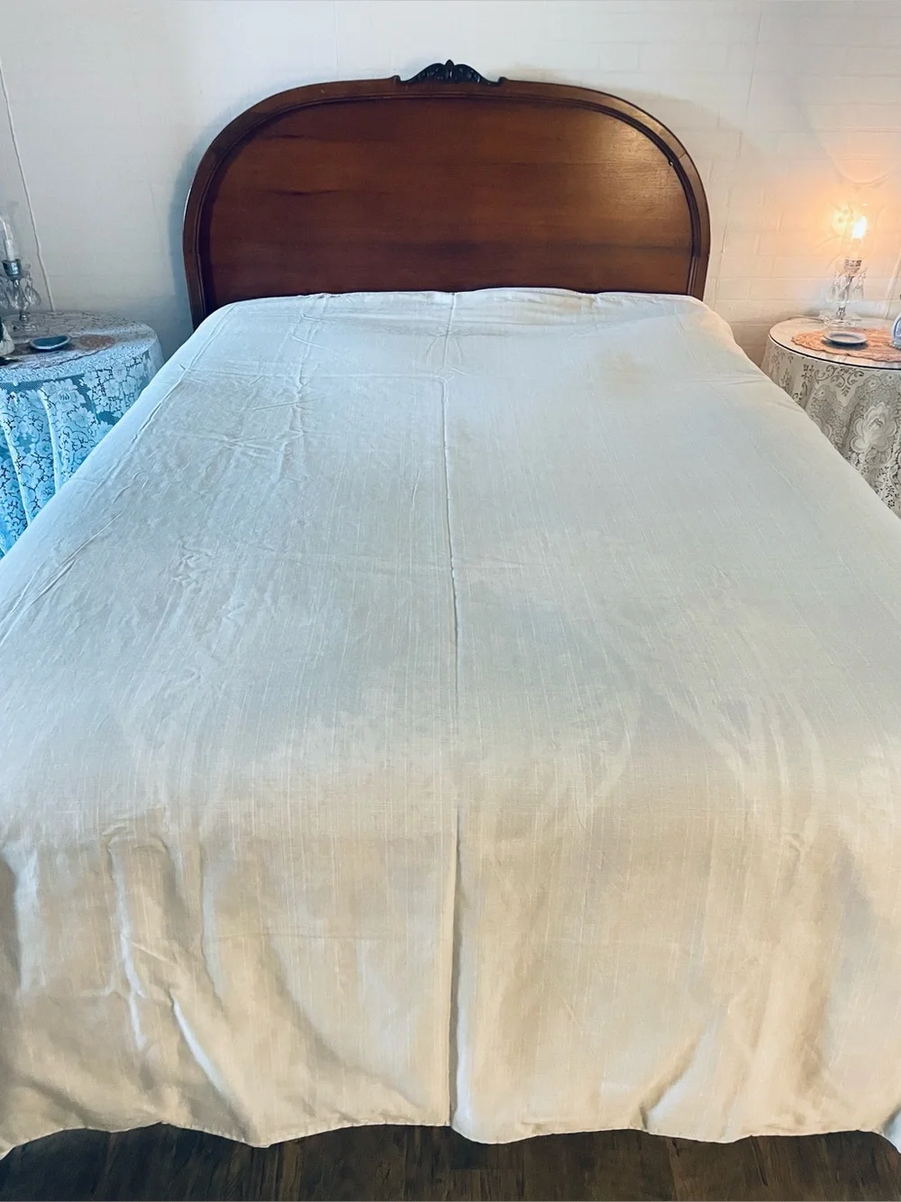 Target Duvet W Queen Ann’s Lace Decor Taupe & White Cotton Blend Queen Sz NWOT